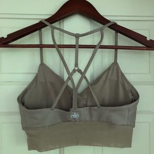 ALO Yoga Lush Bra - Size Small - Color Gravel